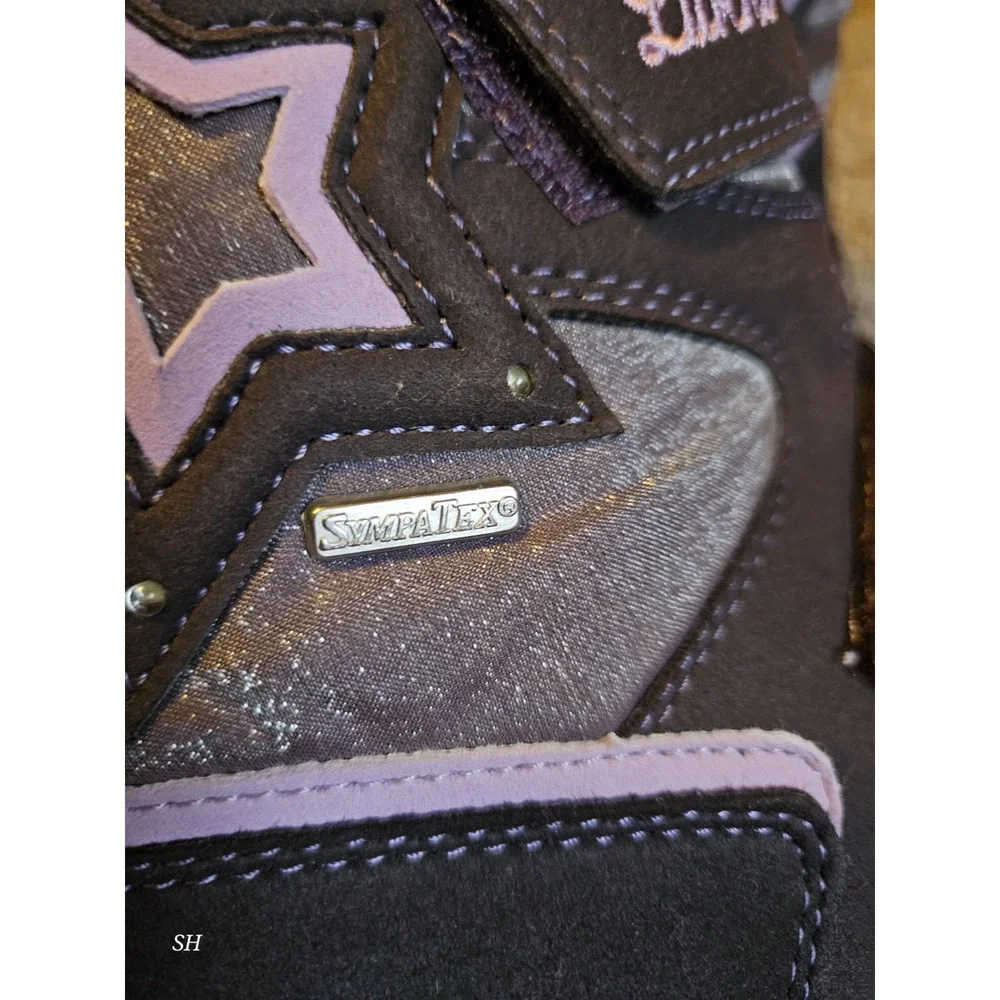 Lurchi Girls Boots EU 37 Purple Light Up Waterproof SympaTex Winter‎ Snow Shoes